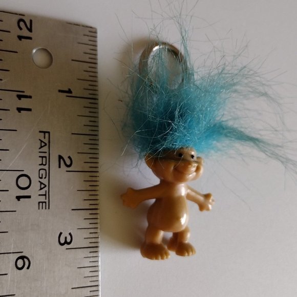 Blue Hair 1991 Troll Keychain - Picture 3 of 3